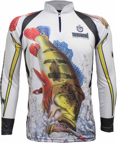 Imagem de CAMISETA CAMISA DE PESCA KING BRASIL PROTEÇÃO UV-A e UV-B  50+ COR:KFF302 - SECAGEM RAPIDA