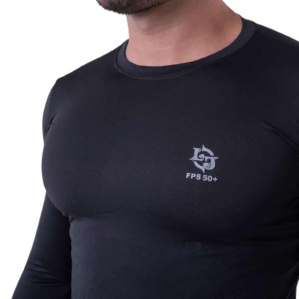 Imagem de Camiseta Camisa UV 50+ Térmica Masculina Blusa Pesca Ultravioleta Verão Pescaria ProteçãoSolar Segunda Pele Corrida