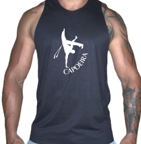 Imagem de Camiseta Cavada Regata Capoeira Academia Musculação Caminhada