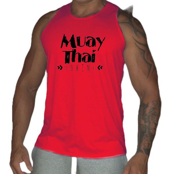 Imagem de Camiseta Cavada Regata Muay Thai Treino Academia Musculação Caminhada