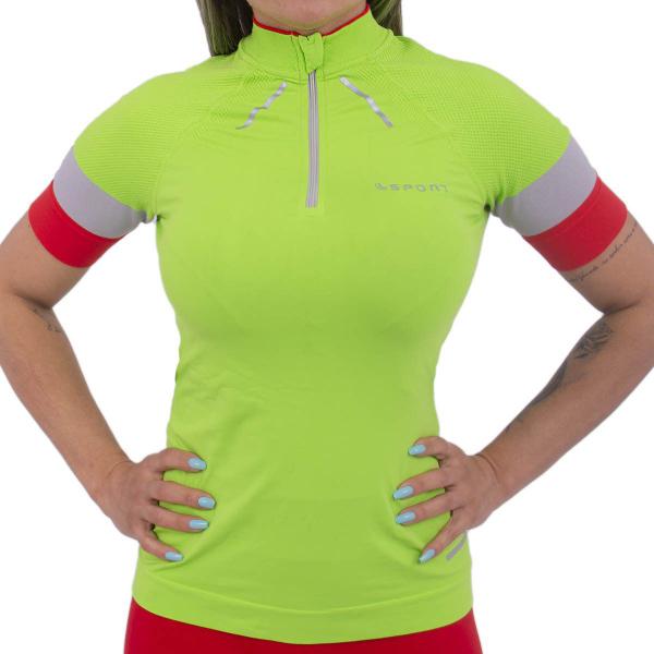Camiseta ciclismo feminina Lupo. Imagem de Camiseta ciclismo feminina Lupo.