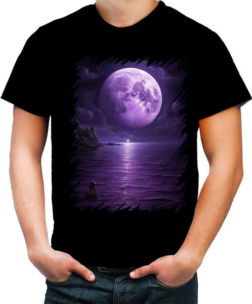 Imagem de Camiseta Colorida Lua Púrpura Luar Roxo Moon Lunar 6
