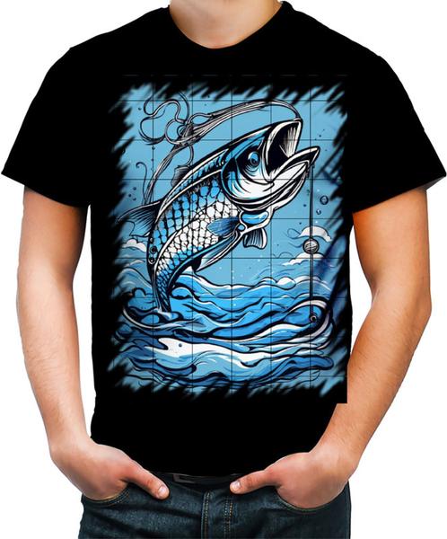 Imagem de Camiseta Colorida Pesca Esportiva Peixes Azul Paz 1