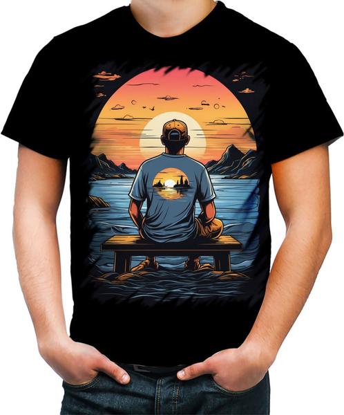 Imagem de Camiseta Colorida Pesca Esportiva Pôr do Sol Peixes 19