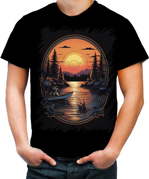 Imagem de Camiseta Colorida Pesca Esportiva Pôr do Sol Peixes 24