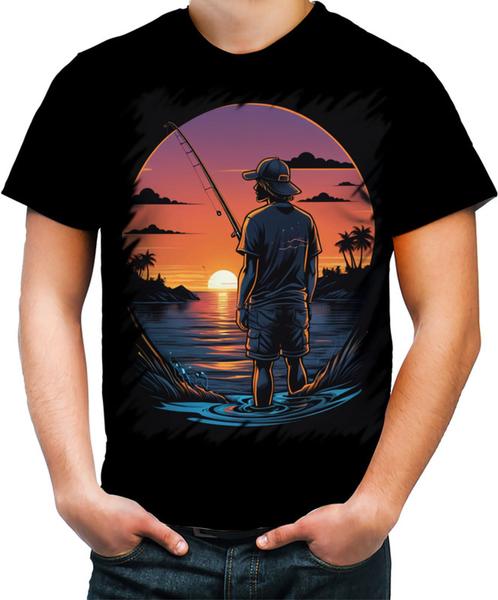 Imagem de Camiseta Colorida Pesca Esportiva Pôr do Sol Peixes 25