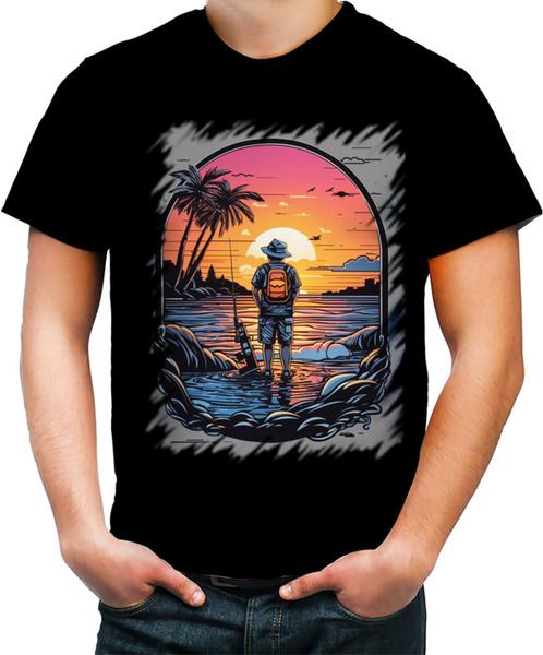 Imagem de Camiseta Colorida Pesca Esportiva Pôr do Sol Peixes 8