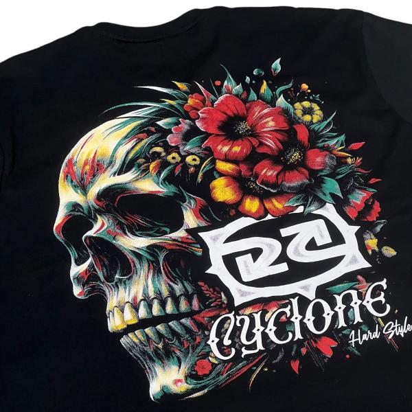 Imagem de Camiseta Cyclone Skull Flower Camisa Masculina Original Lançamento Surf Praia Verão