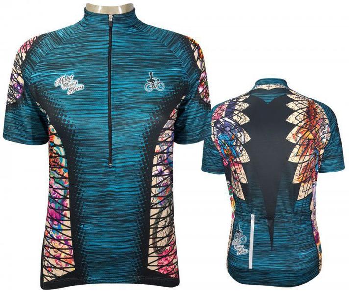 Imagem de Camiseta de Ciclismo Muhu Tattoo Feme Turqueza SSX Multicoisas