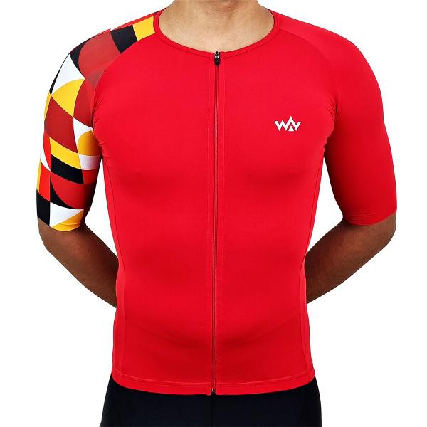 Camiseta de Ciclismo UV50+ Unissex WV Team Ultra Vermelho Imagem de Camiseta de Ciclismo UV50+ Unissex WV Team Ultra Vermelho