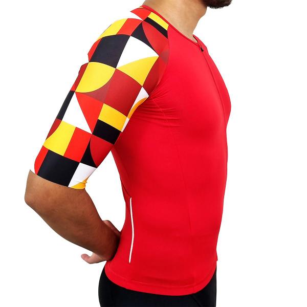 Imagem de Camiseta de Ciclismo UV50+ Unissex WV Team Ultra Vermelho