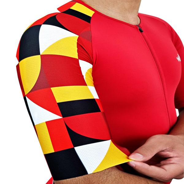 Camiseta de Ciclismo UV50+ Unissex WV Team Ultra Vermelho Imagem de Camiseta de Ciclismo UV50+ Unissex WV Team Ultra Vermelho