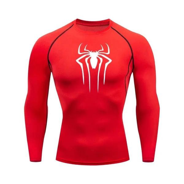 Imagem de Camiseta de Compressão Masculina com Proteção Solar - Manga Longa para Fitness, Corrida e MMA