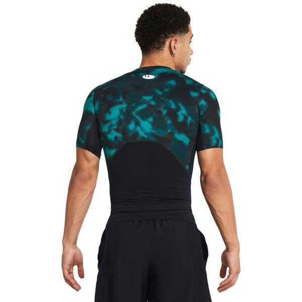 Imagem de Camiseta de Compressão Masculina Under Armour HeatGear Armour Printed