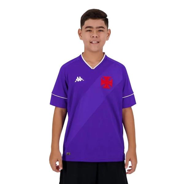 Camiseta de Goleiro Vasco I 20/21 s/n Torcedor Kappa Infantil - Roxo Imagem de Camiseta de Goleiro Vasco I 20/21 s/n Torcedor Kappa Infantil - Roxo