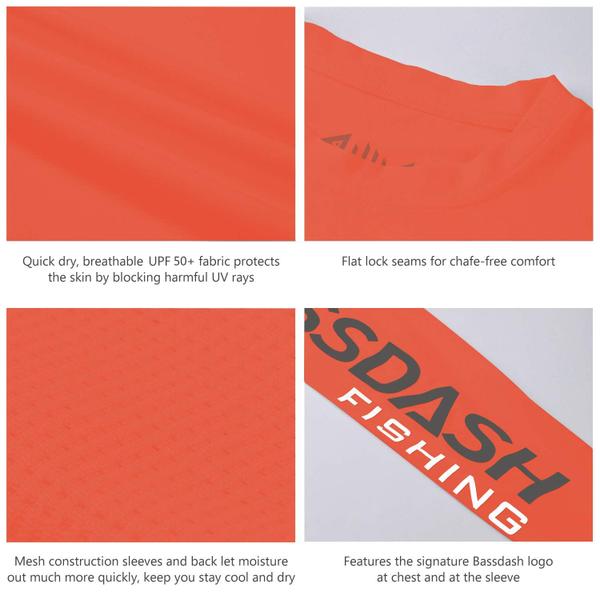 Imagem de Camiseta de pesca Bassdash UV Sun Protection UPF 50+ para homens