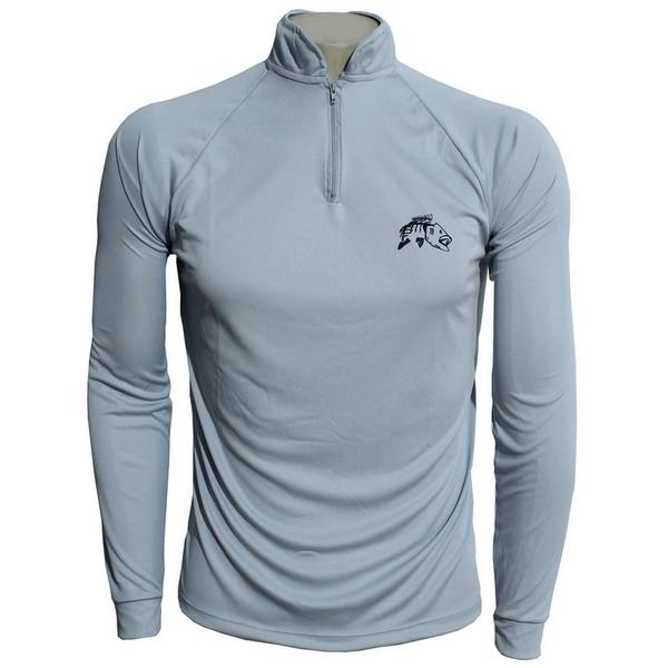 Imagem de Camiseta de Pesca EP Fishing Basic Cinza com Preto (+50UV, Tamanho Especial)