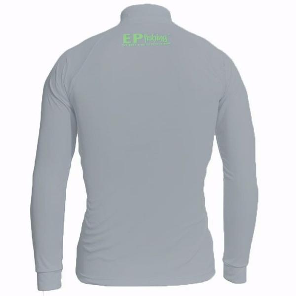 Imagem de Camiseta de Pesca EP Fishing Basic Feminina Cinza e Neon Verde (+50UV)