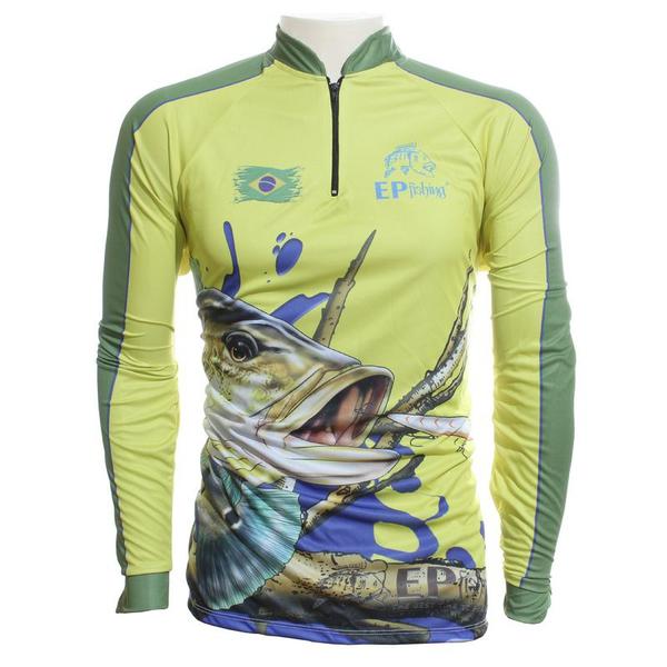 Imagem de Camiseta de Pesca EP Fishing II Tucuna Azul Brasil (+50UV)