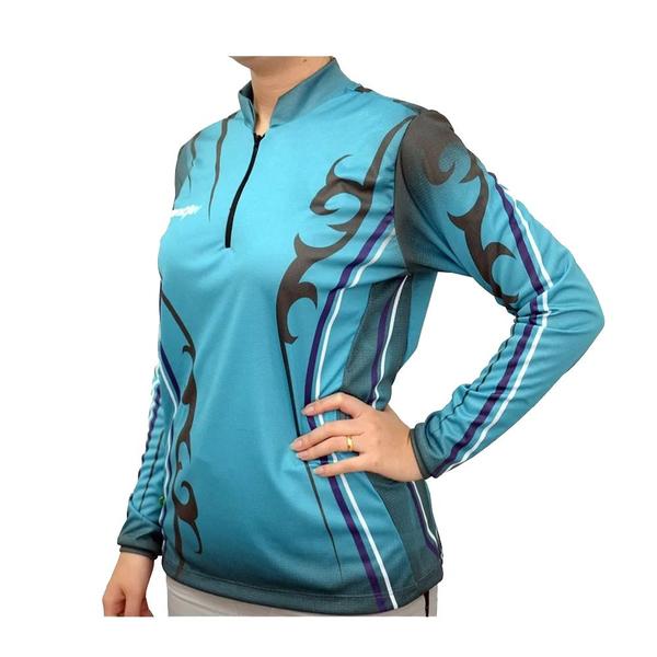 Imagem de Camiseta De Pesca Feminina Mtk Atack Azul Celeste SSX Multicoisas