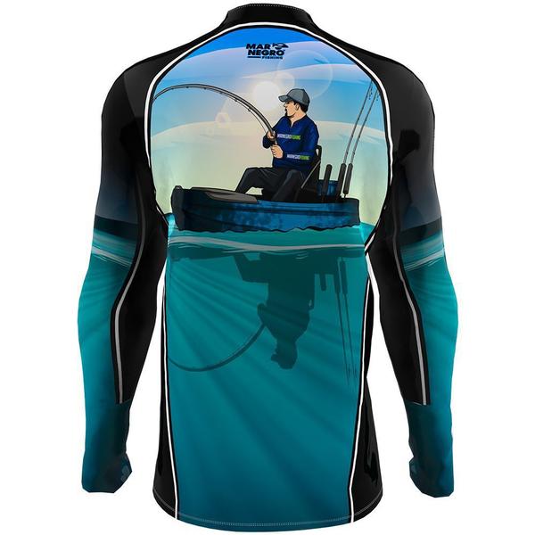 Imagem de Camiseta De Pesca FPS 50+ Caiaqueiro - Mar Negro