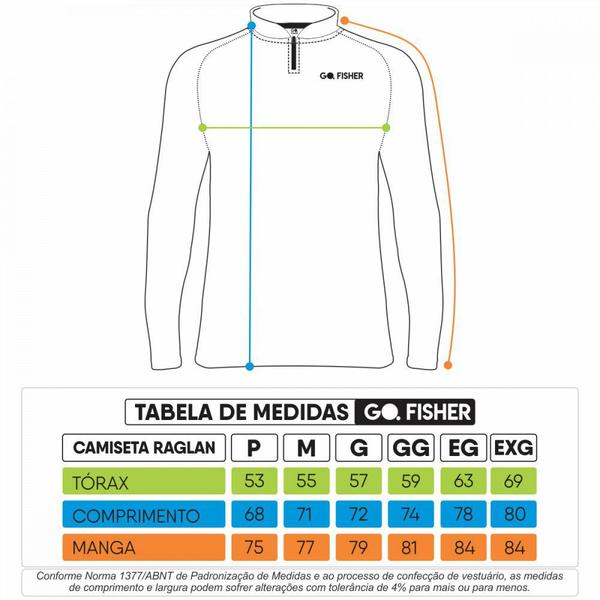 Imagem de Camiseta de Pesca Go Fisher Manga Longa Tambaqui GO04 - Masculina