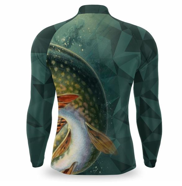 Imagem de Camiseta de Pesca Infantil Menino Masculina Manga Longa Proteção UV 50