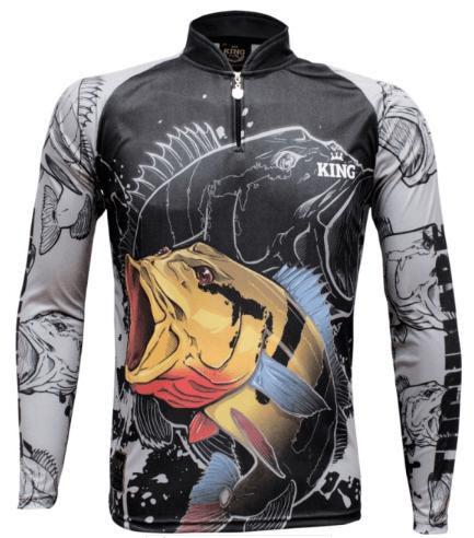 Imagem de Camiseta De Pesca King Proteção Solar C/ Uv Kff608 Tucunare