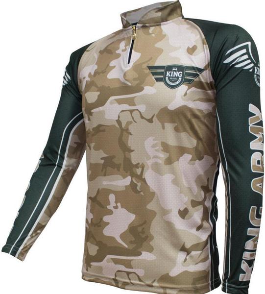 Imagem de Camiseta De Pesca King Proteção Solar Uv KFF301 - Army