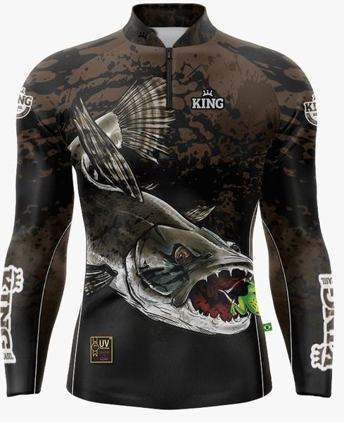 Imagem de Camiseta De Pesca King Proteção Solar Uv KFF644 New - Traíra