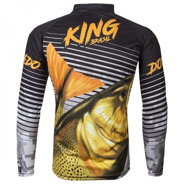 Imagem de Camiseta De Pesca King Proteção Solar Uv Viking 03 - Dourado