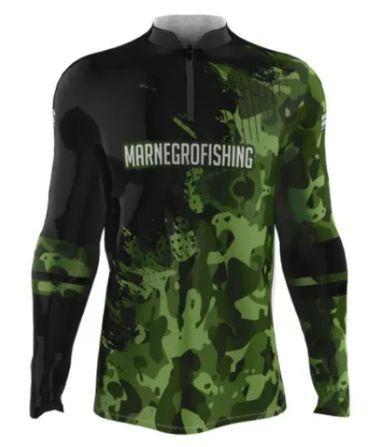 Imagem de Camiseta de pesca mar negro infantil camuflado tam 08