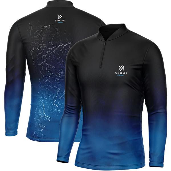 Imagem de Camiseta de Pesca Masculina Combat Mapa Rios - Mar Negro 