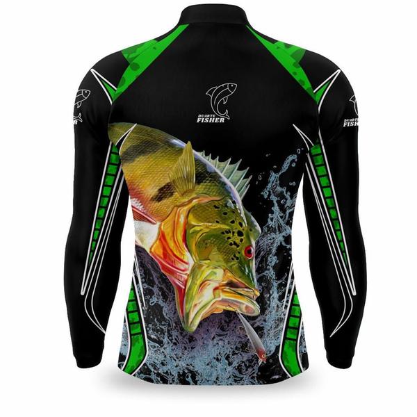 Imagem de Camiseta de Pesca Masculina Proteção UV 50 Solar Duarte Fisher Camisa De pescaria