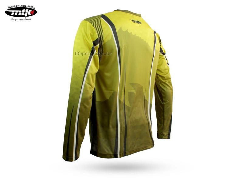 Imagem de Camiseta De Pesca MTK Atack V Yellow - Proteção Solar Uv - Infantil e adulto