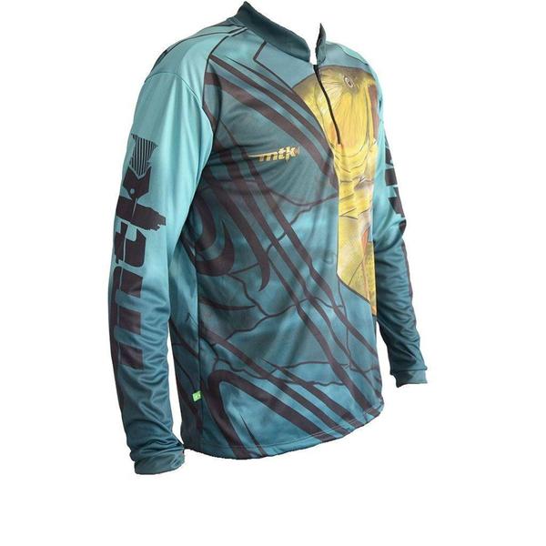 Imagem de Camiseta De Pesca Mtk Atack Z - Protecao Solar Uv - Dourado