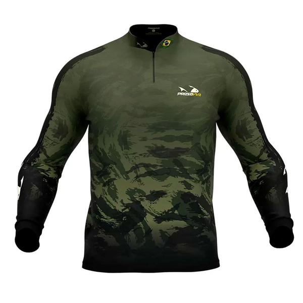 Imagem de Camiseta de Pesca Presa Viva Com Proteção Solar Cor Camuflada 05