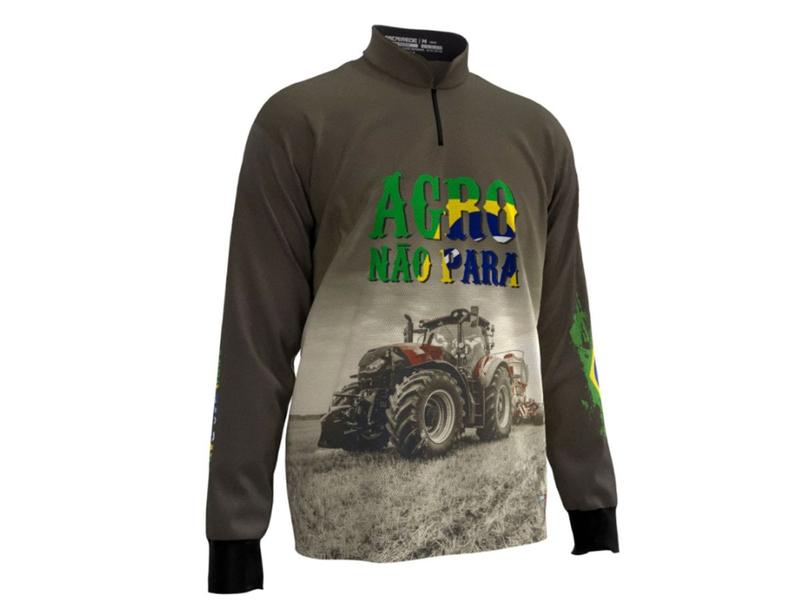 Imagem de Camiseta de Pesca Proteção Solar Faca na Rede Combat S - Agro Não Para 2024