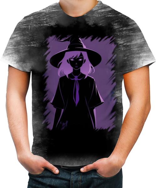 Imagem de Camiseta Desgaste Bruxa Halloween Púrpura Festa 10