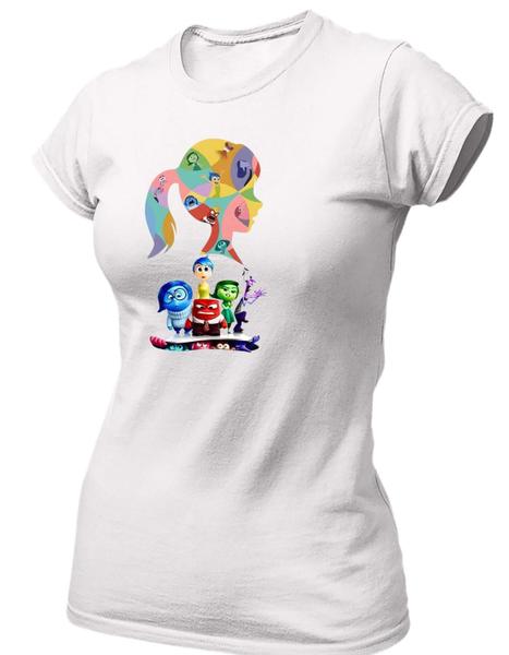 Imagem de Camiseta Divertida Mente 2 Emoções cores Personagens Mente 8