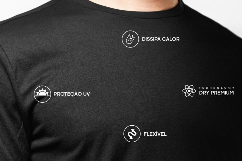 Imagem de Camiseta Dry Fit Proteção UVA UVB Camisa Manga Longa Masculina Esportiva Alta Transpiração Macia