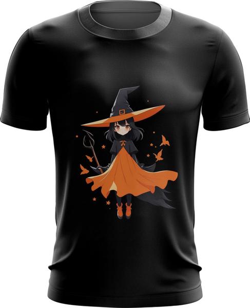 Camiseta Dryfit Bruxa Halloween Laranja 7 - Kasubeck Store Imagem de Camiseta Dryfit Bruxa Halloween Laranja 7