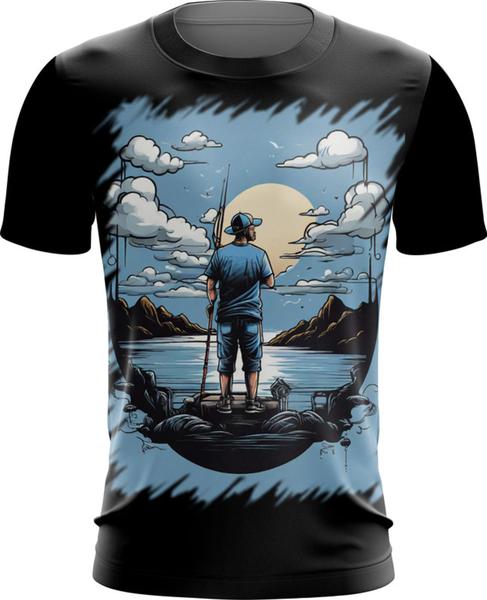 Imagem de Camiseta Dryfit Pesca Esportiva Peixes Azul Paz 7