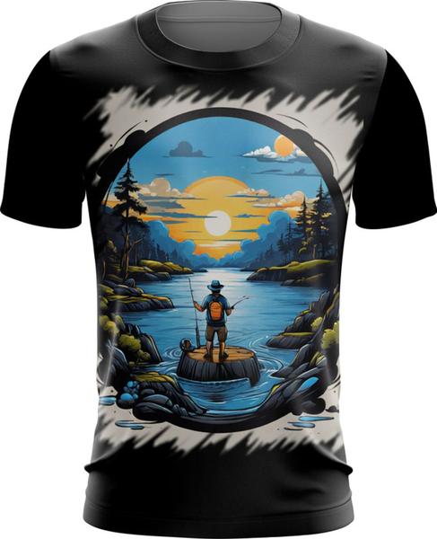 Imagem de Camiseta Dryfit Pesca Esportiva Peixes Azul Paz 9