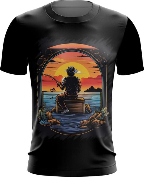 Imagem de Camiseta Dryfit Pesca Esportiva Pôr do Sol Peixes 20