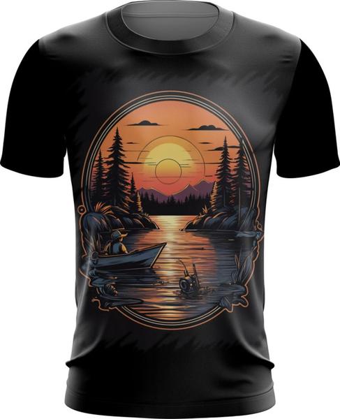 Imagem de Camiseta Dryfit Pesca Esportiva Pôr do Sol Peixes 24