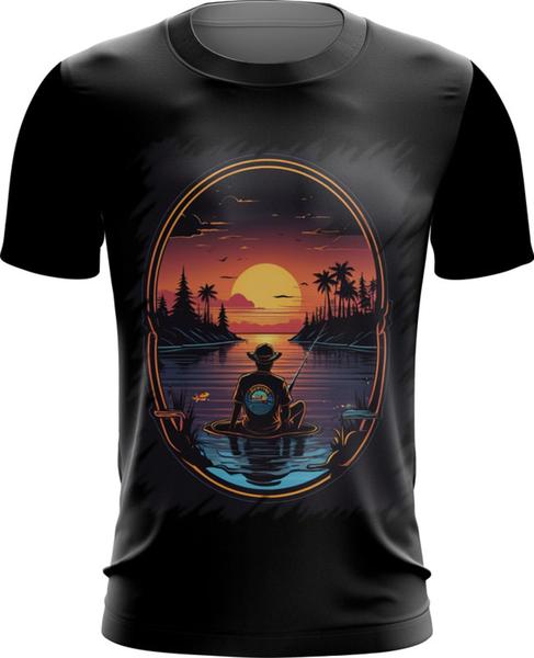 Imagem de Camiseta Dryfit Pesca Esportiva Pôr do Sol Peixes 4