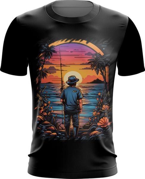 Imagem de Camiseta Dryfit Pesca Esportiva Pôr do Sol Peixes 6