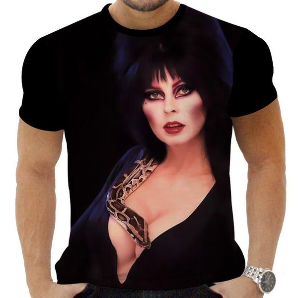 Imagem de Camiseta Estampada Sublimação Filmes Clássicos Terror Horror Cult Elvira A Rainha Das Trevas 18