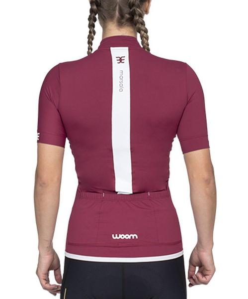 Imagem de Camiseta Feminina Ciclismo Squadra Marsala Vermelho Woom